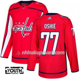 Washington Capitals Dresy T.J. Oshie 77 Červená 2017-2018 Adidas Authentic - Dětské